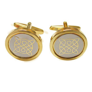 Gold Toned Celtic Design Cufflinks